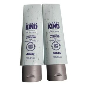 2PK Gillette Planet Kind Nourishing Moisturizer Cucumber Vitamin E 5oz 150ml NEW